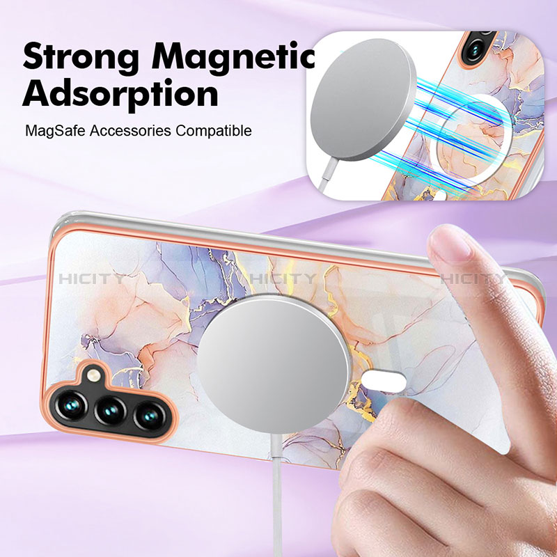 Custodia Silicone Gel Morbida Fantasia Modello Cover con Mag-Safe Magnetic per Samsung Galaxy A34 5G