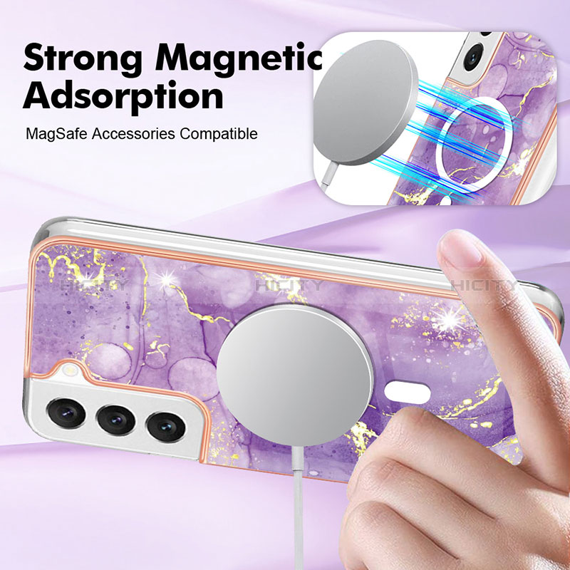 Custodia Silicone Gel Morbida Fantasia Modello Cover con Mag-Safe Magnetic per Samsung Galaxy S22 5G