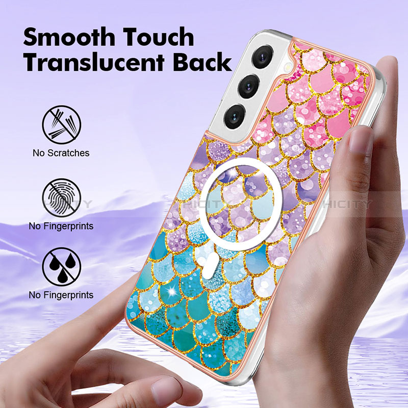 Custodia Silicone Gel Morbida Fantasia Modello Cover con Mag-Safe Magnetic per Samsung Galaxy S23 5G