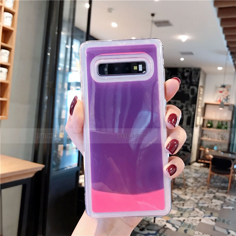 Custodia Silicone Gel Morbida Fantasia Modello Cover K01 per Samsung Galaxy S10 Plus Viola