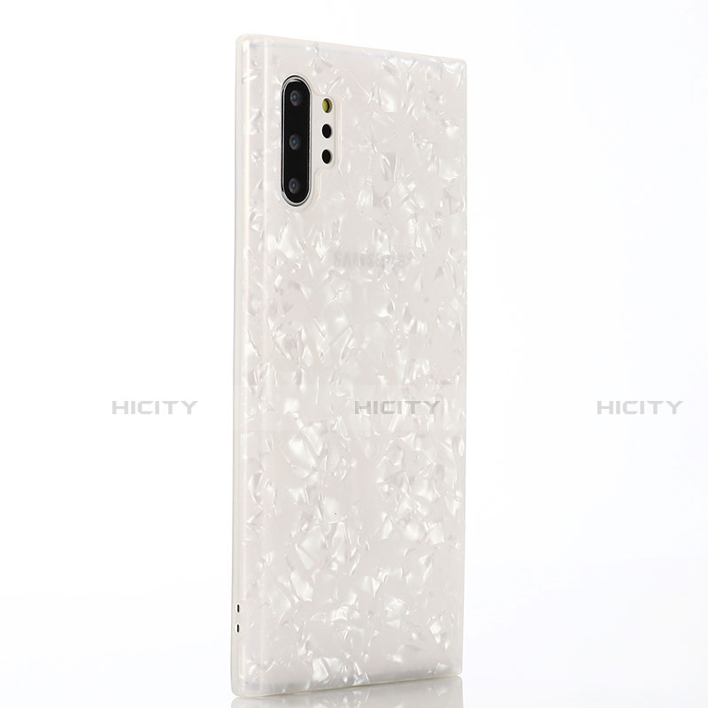 Custodia Silicone Gel Morbida Fantasia Modello Cover P01 per Samsung Galaxy Note 10 Plus Bianco