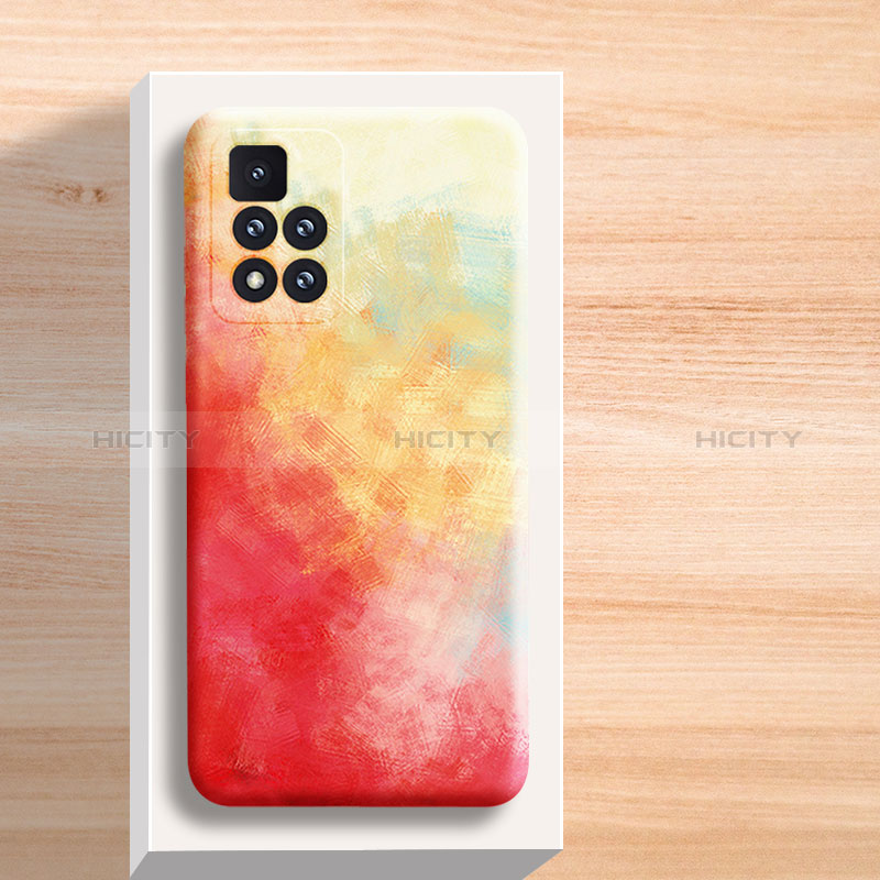 Custodia Silicone Gel Morbida Fantasia Modello Cover per Xiaomi Poco X4 NFC Rosso