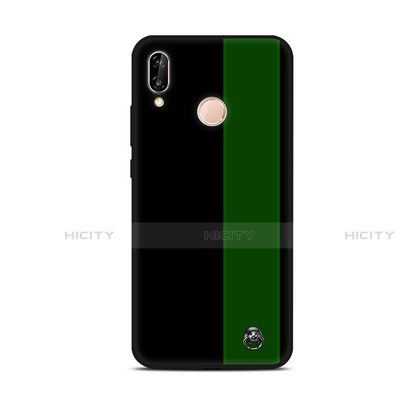 Custodia Silicone Gel Morbida Fantasia Modello Cover S01 per Huawei Nova 3e Verde