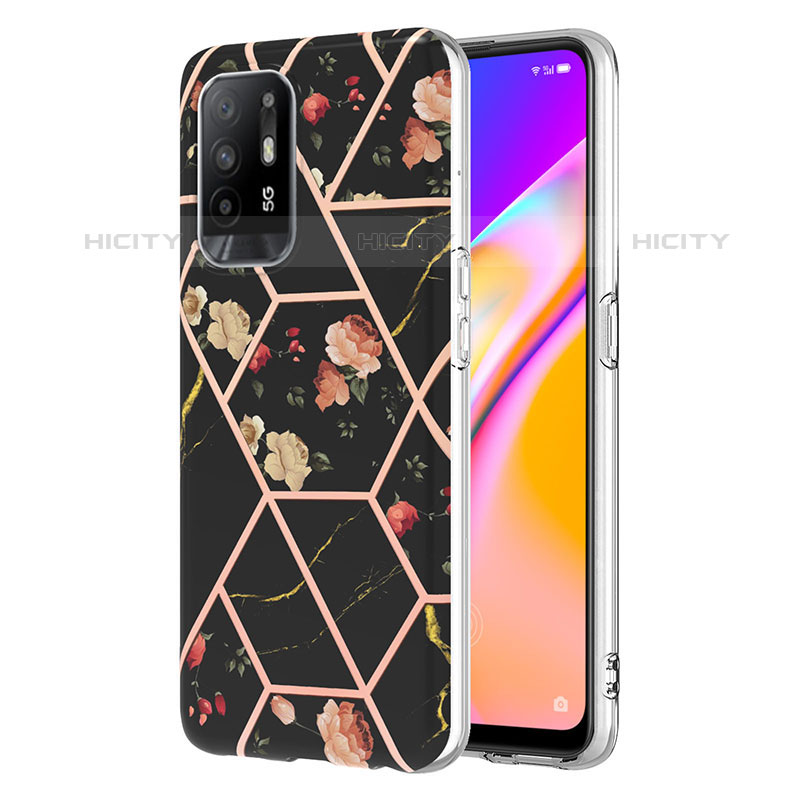 Custodia Silicone Gel Morbida Fantasia Modello Cover Y02B per Oppo A95 5G Nero