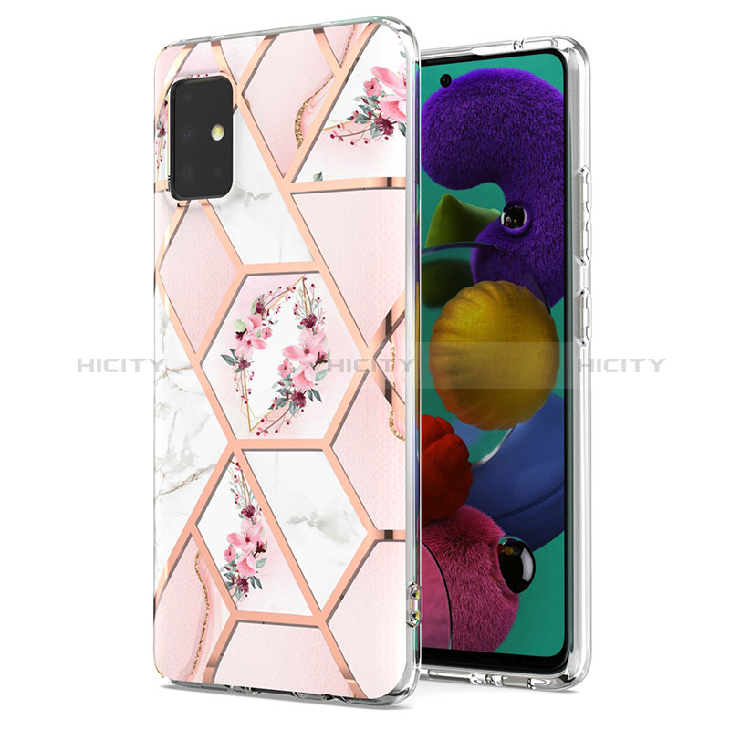 Custodia Silicone Gel Morbida Fantasia Modello Cover Y02B per Samsung Galaxy A51 5G Rosa