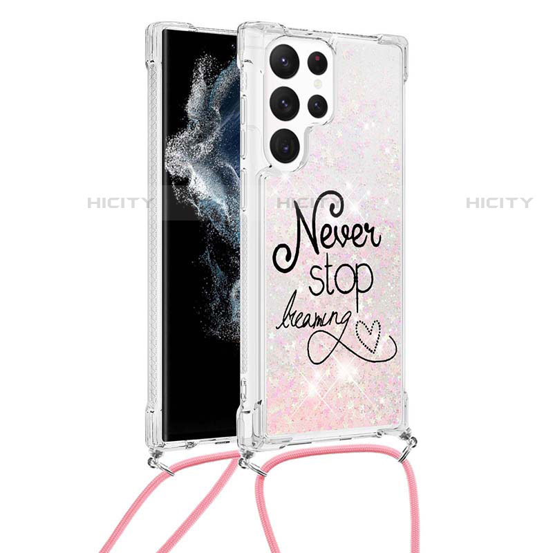 Custodia Silicone Gel Morbida Fantasia Modello Cover Y02B per Samsung Galaxy S23 Ultra 5G Grigio