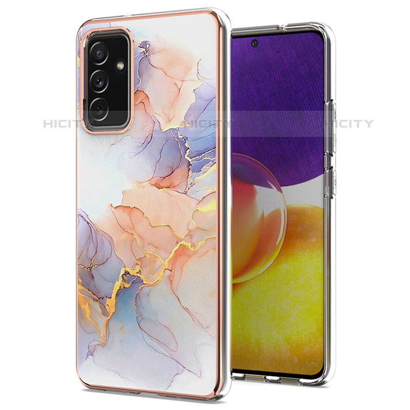 Custodia Silicone Gel Morbida Fantasia Modello Cover Y03B per Samsung Galaxy Quantum2 5G Lavanda