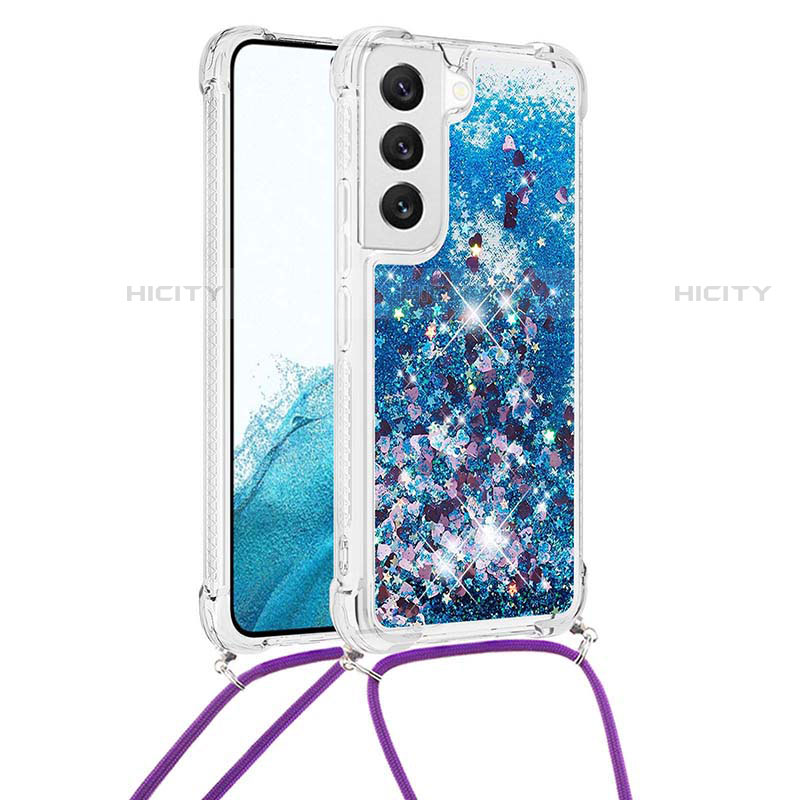 Custodia Silicone Gel Morbida Fantasia Modello Cover Y03B per Samsung Galaxy S21 5G Blu