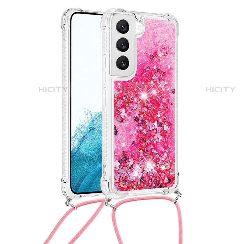Custodia Silicone Gel Morbida Fantasia Modello Cover Y03B per Samsung Galaxy S23 5G Rosa Caldo