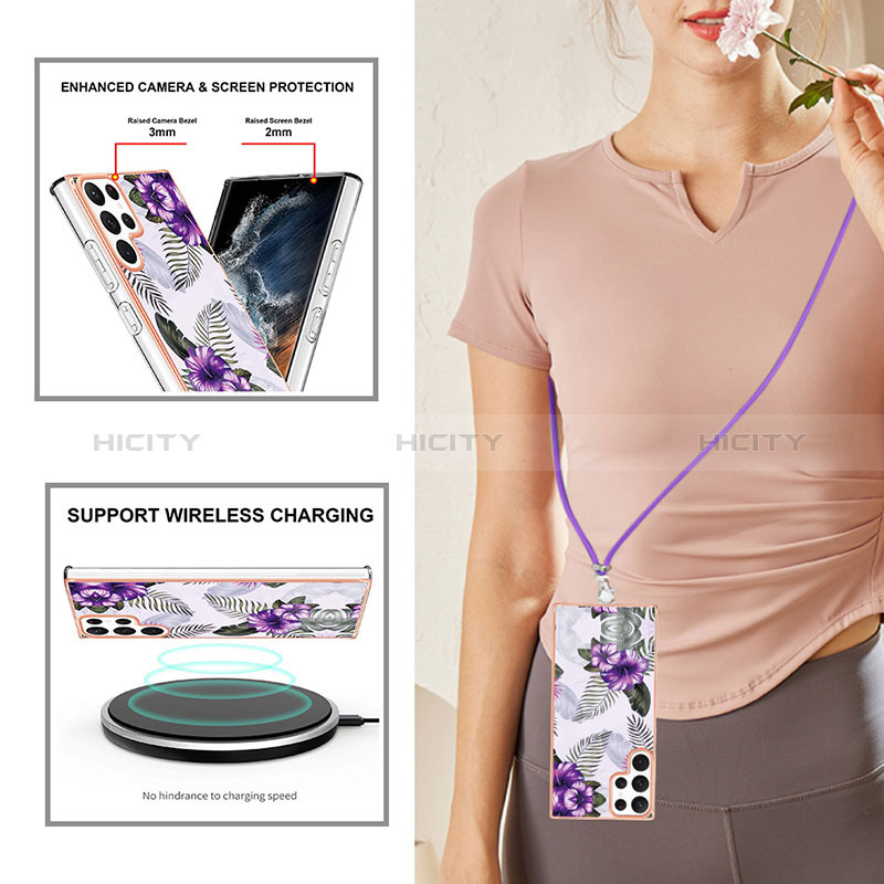 Custodia Silicone Gel Morbida Fantasia Modello Cover Y20B per Samsung Galaxy S24 Ultra 5G