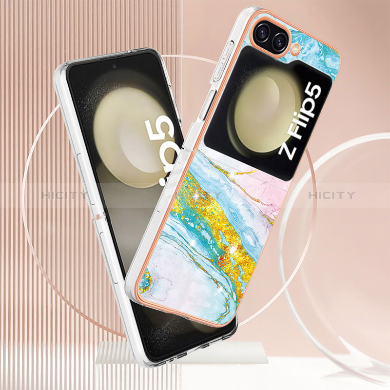 Custodia Silicone Gel Morbida Fantasia Modello Cover YB1 per Samsung Galaxy Z Flip5 5G