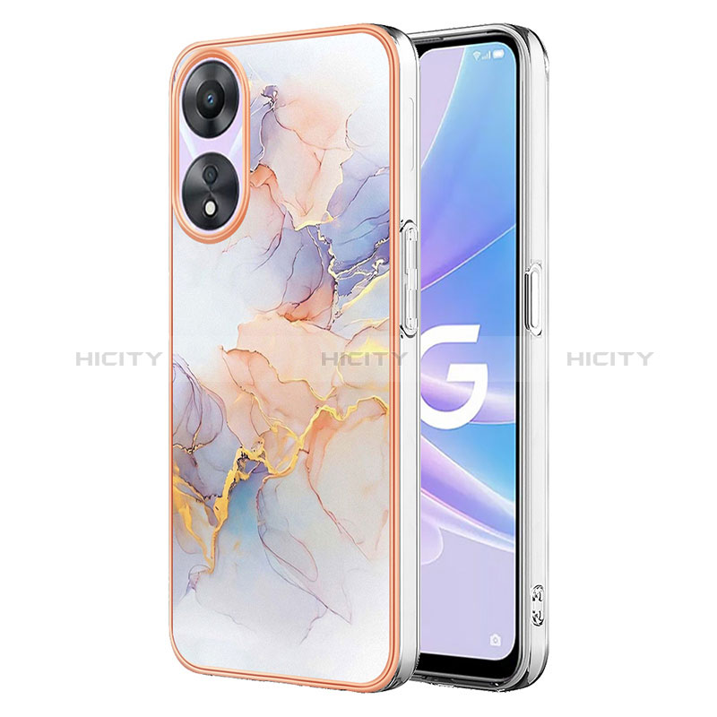 Custodia Silicone Gel Morbida Fantasia Modello Cover YB3 per Oppo A78 5G Lavanda