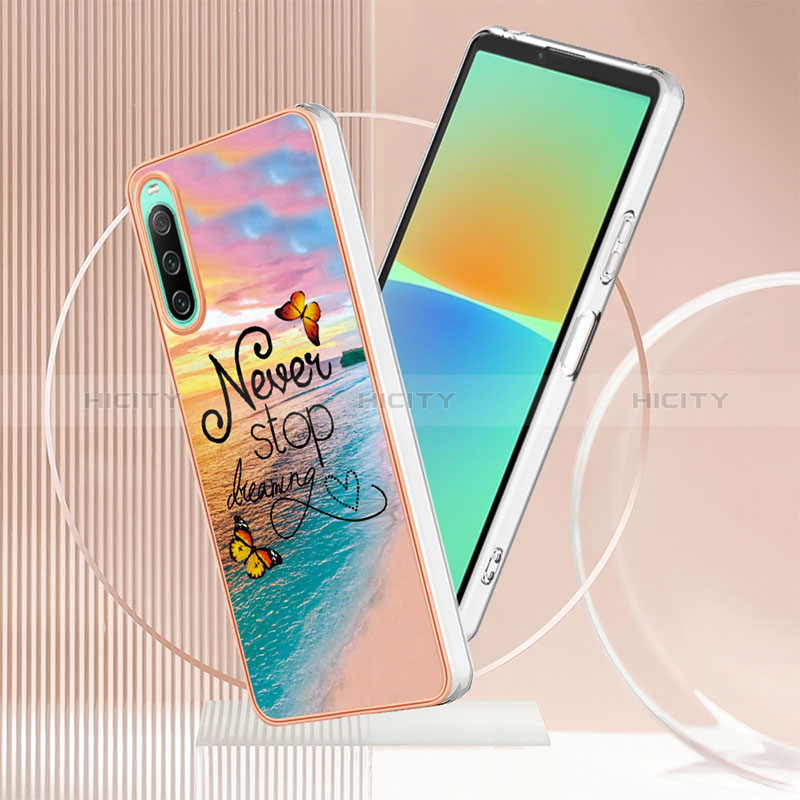 Custodia Silicone Gel Morbida Fantasia Modello Cover YB4 per Sony Xperia 10 IV