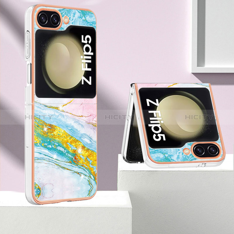 Custodia Silicone Gel Morbida Fantasia Modello Cover YB5 per Samsung Galaxy Z Flip5 5G