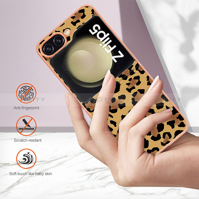 Custodia Silicone Gel Morbida Fantasia Modello Cover YB8 per Samsung Galaxy Z Flip5 5G