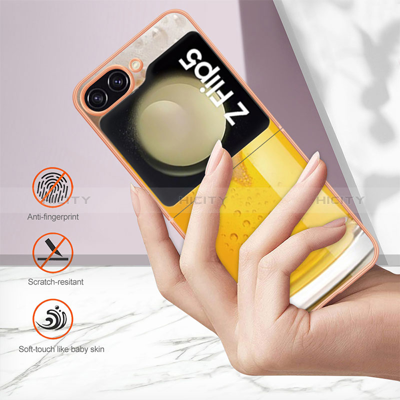 Custodia Silicone Gel Morbida Fantasia Modello Cover YB9 per Samsung Galaxy Z Flip5 5G