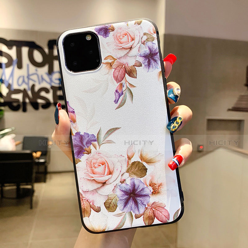 Custodia Silicone Gel Morbida Fiori Cover H04 per Apple iPhone 11 Pro