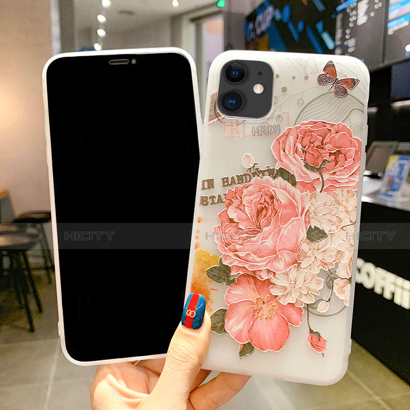 Custodia Silicone Gel Morbida Fiori Cover H15 per Apple iPhone 11