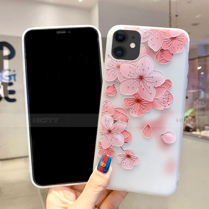 Custodia Silicone Gel Morbida Fiori Cover H19 per Apple iPhone 11