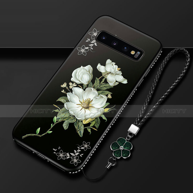 Custodia Silicone Gel Morbida Fiori Cover K01 per Samsung Galaxy S10