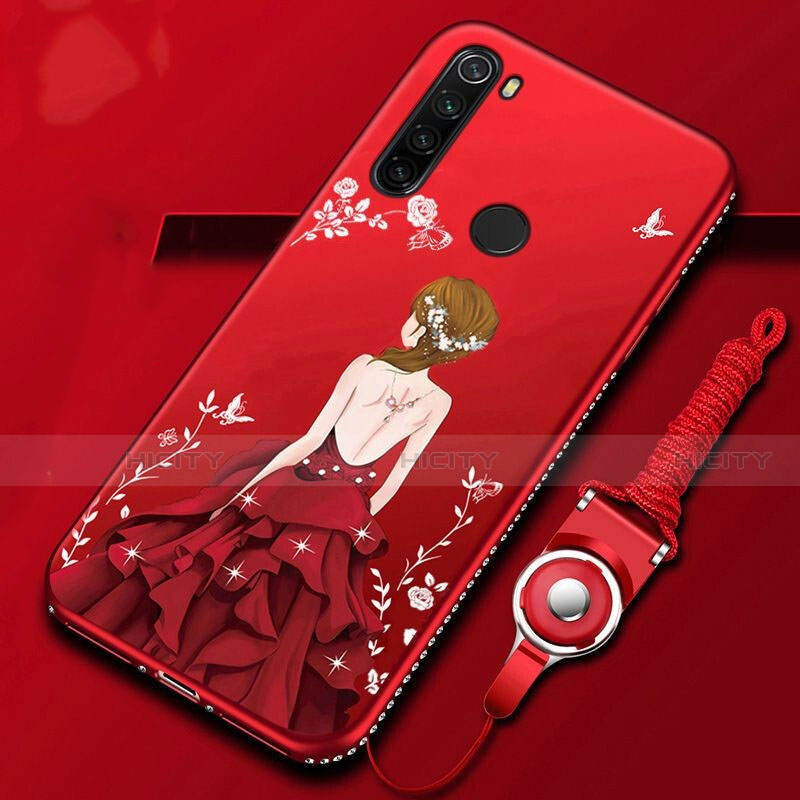 Custodia Silicone Gel Morbida Fiori Cover K01 per Xiaomi Redmi Note 8 (2021)