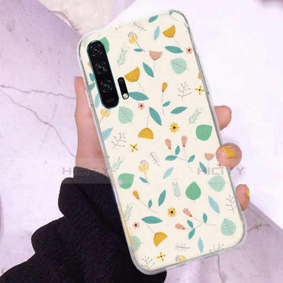 Custodia Silicone Gel Morbida Fiori Cover K02 per Huawei Honor 20 Pro