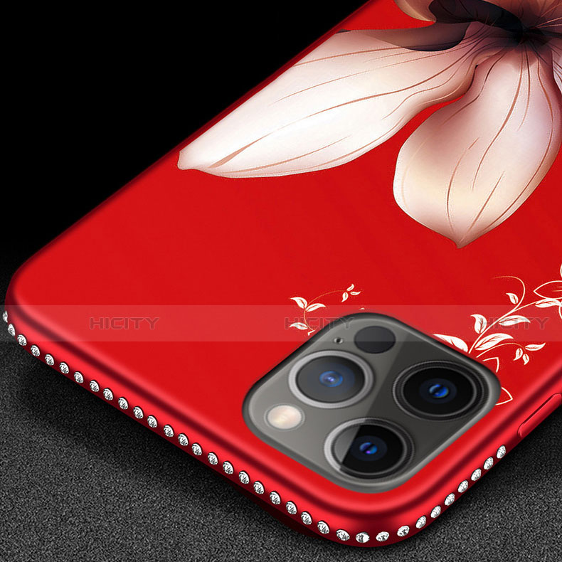 Custodia Silicone Gel Morbida Fiori Cover per Apple iPhone 12 Pro