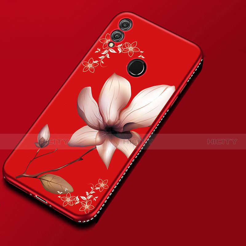 Custodia Silicone Gel Morbida Fiori Cover per Huawei Honor 8X