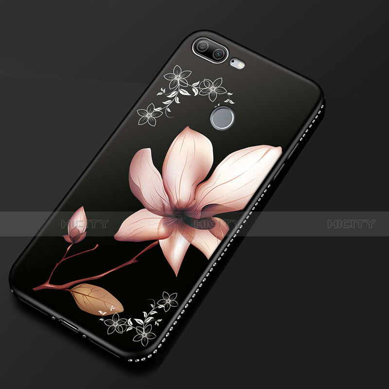 Custodia Silicone Gel Morbida Fiori Cover per Huawei Honor 9 Lite Rosa