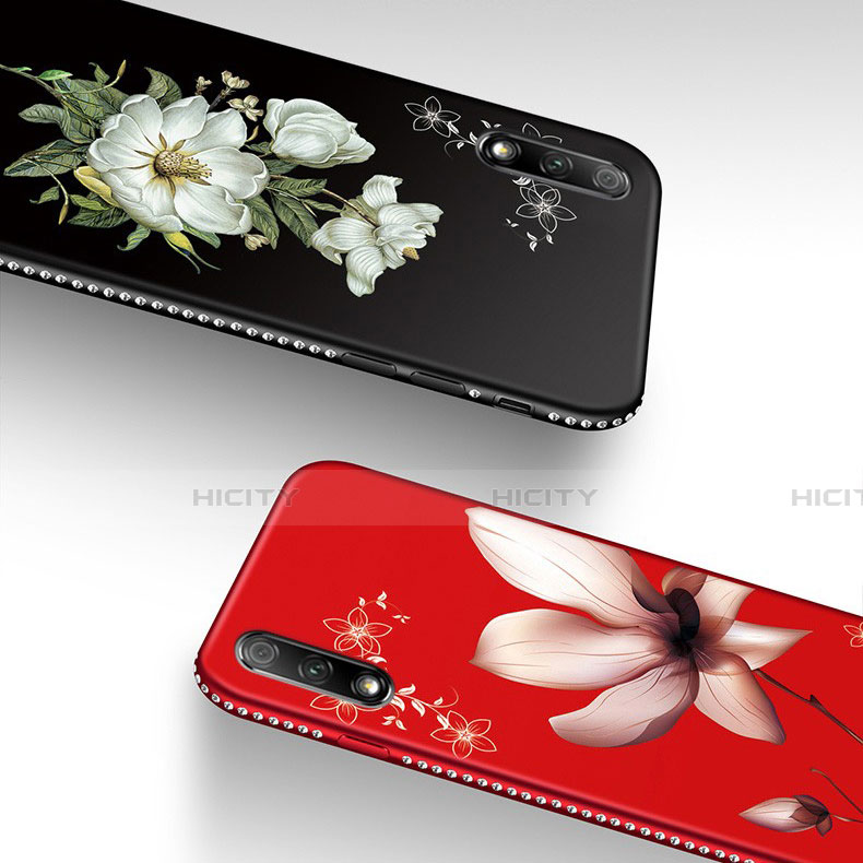 Custodia Silicone Gel Morbida Fiori Cover per Huawei Honor 9X