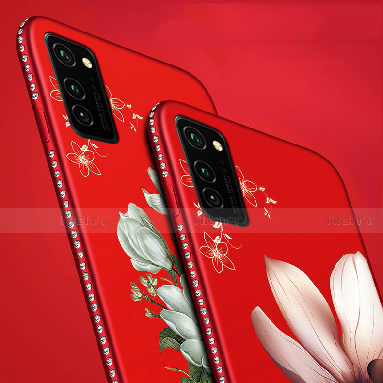 Custodia Silicone Gel Morbida Fiori Cover per Huawei Honor V30 Pro 5G