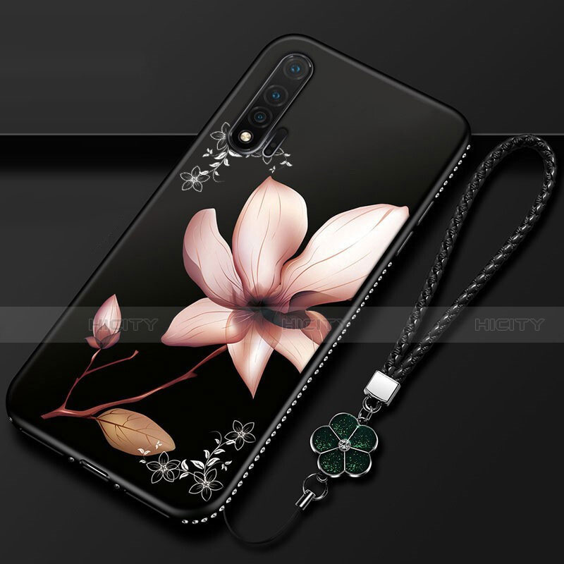 Custodia Silicone Gel Morbida Fiori Cover per Huawei Nova 6 5G