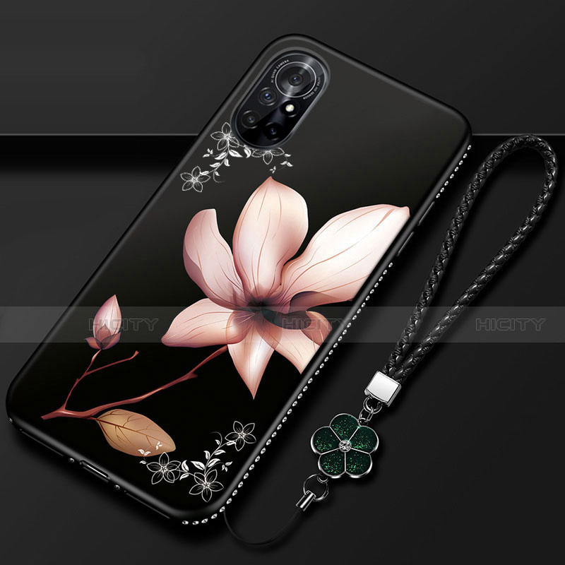 Custodia Silicone Gel Morbida Fiori Cover per Huawei Nova 8 5G