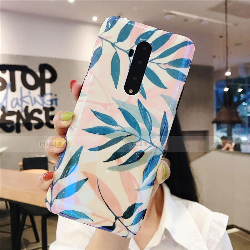 Custodia Silicone Gel Morbida Fiori Cover per OnePlus 7T Pro 5G