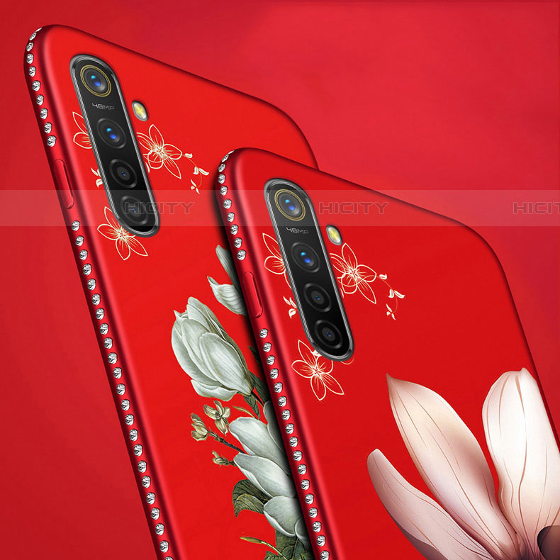 Custodia Silicone Gel Morbida Fiori Cover per Realme X2