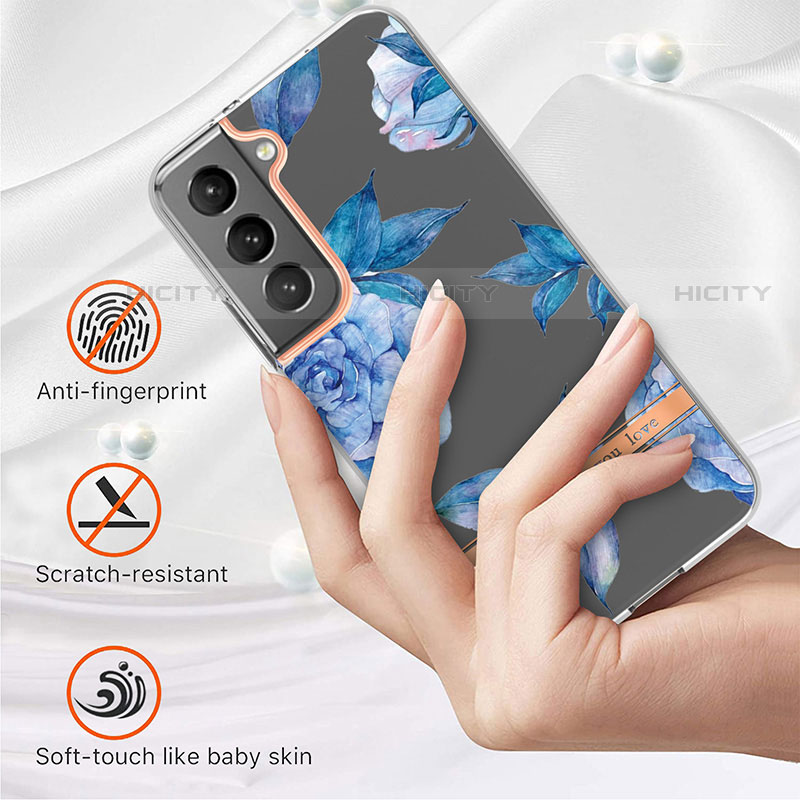 Custodia Silicone Gel Morbida Fiori Cover per Samsung Galaxy S22 Plus 5G