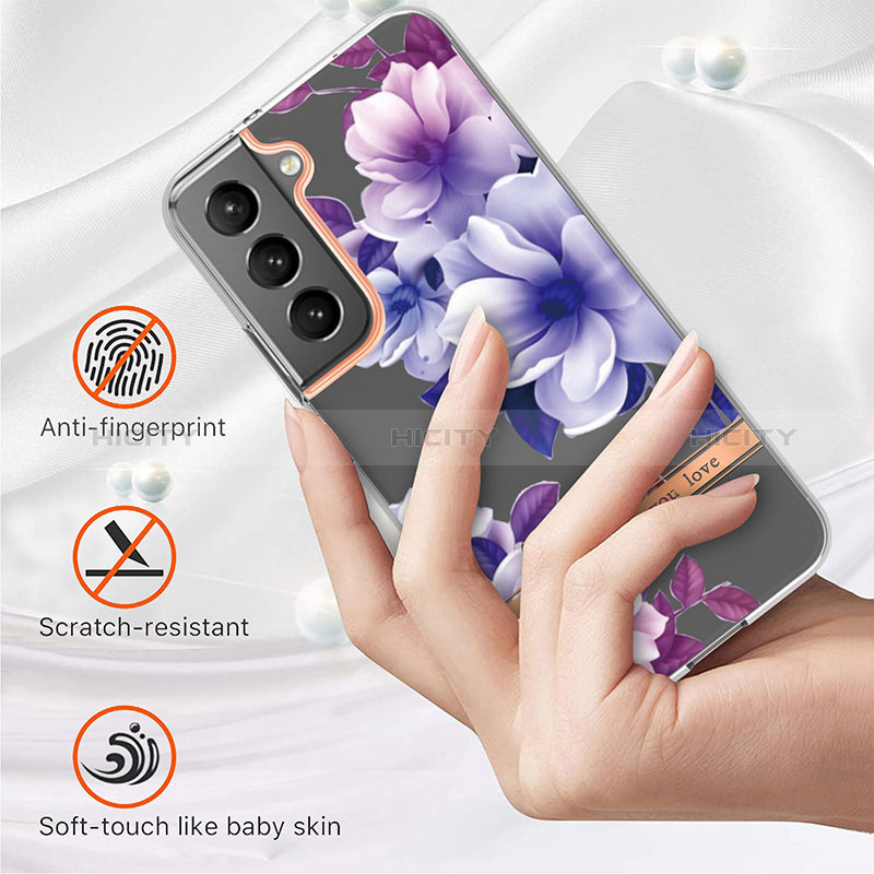 Custodia Silicone Gel Morbida Fiori Cover per Samsung Galaxy S24 5G