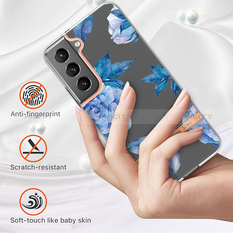 Custodia Silicone Gel Morbida Fiori Cover per Samsung Galaxy S24 5G