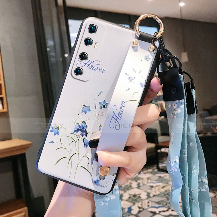 Custodia Silicone Gel Morbida Fiori Cover per Xiaomi Mi 10 Ultra