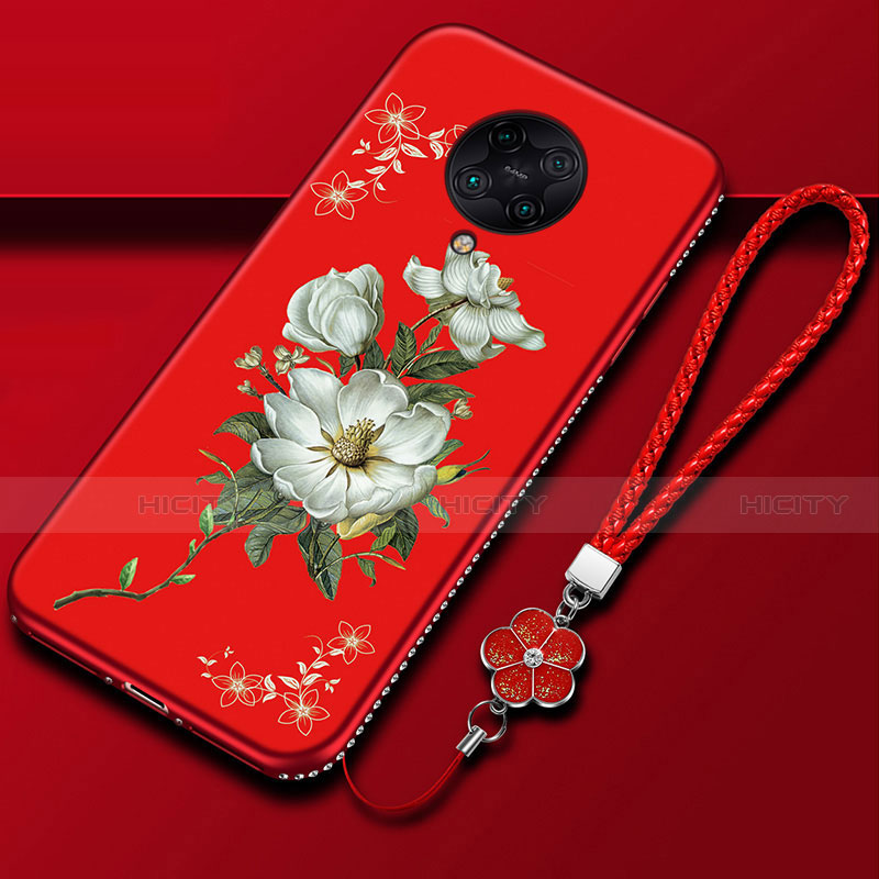 Custodia Silicone Gel Morbida Fiori Cover per Xiaomi Redmi K30 Pro Zoom