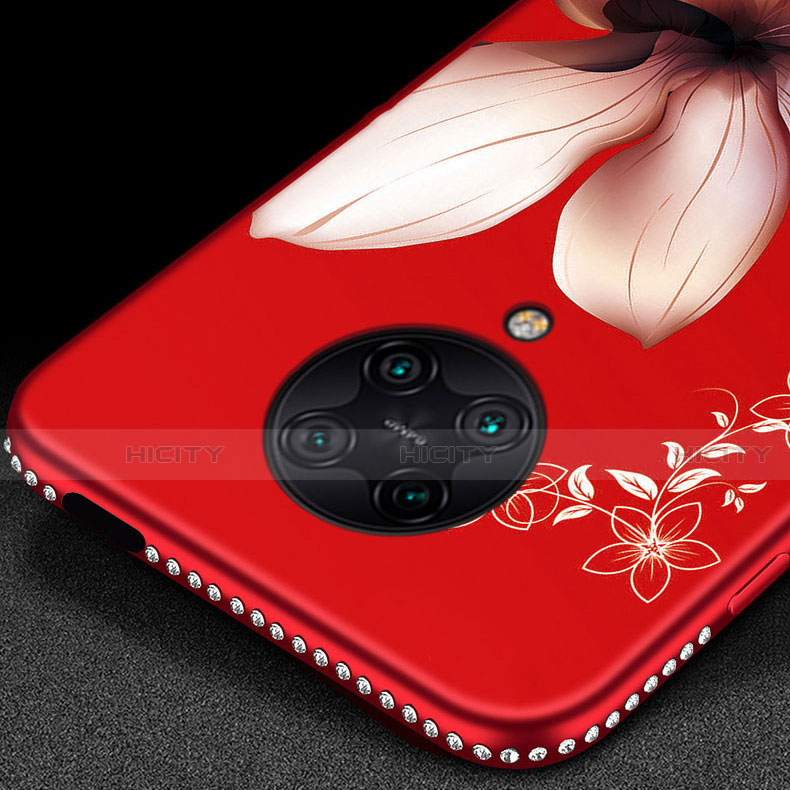 Custodia Silicone Gel Morbida Fiori Cover per Xiaomi Redmi K30 Pro Zoom