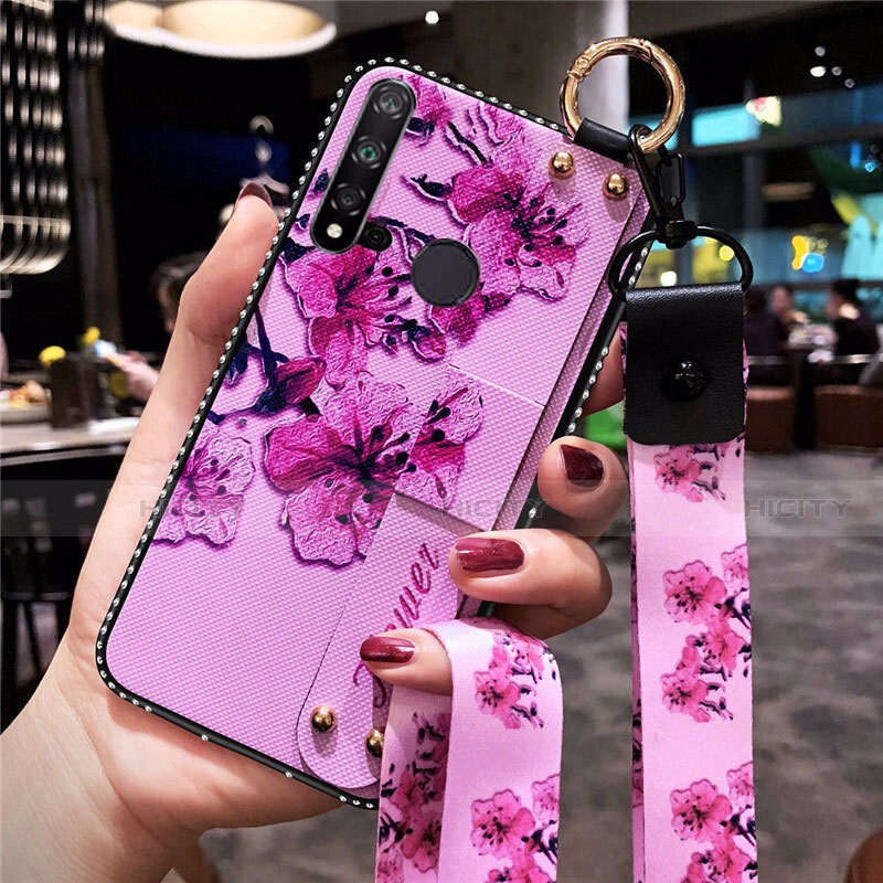 Custodia Silicone Gel Morbida Fiori Cover S01 per Huawei P20 Lite (2019)