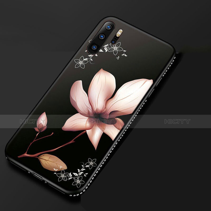 Custodia Silicone Gel Morbida Fiori Cover S01 per Huawei P30 Pro Rosa