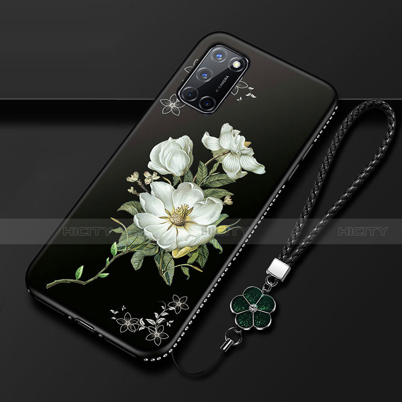 Custodia Silicone Gel Morbida Fiori Cover S01 per Oppo A72