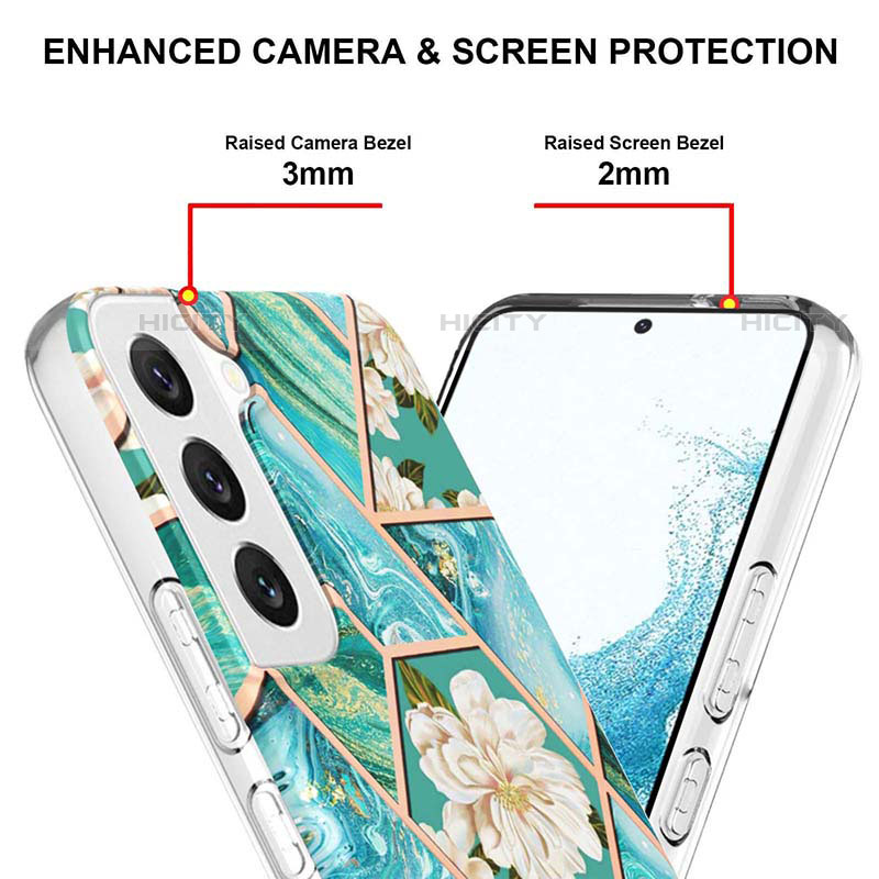 Custodia Silicone Gel Morbida Fiori Cover S01 per Samsung Galaxy S23 5G