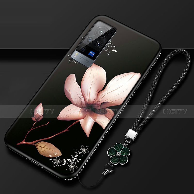 Custodia Silicone Gel Morbida Fiori Cover S01 per Vivo X60 Pro 5G