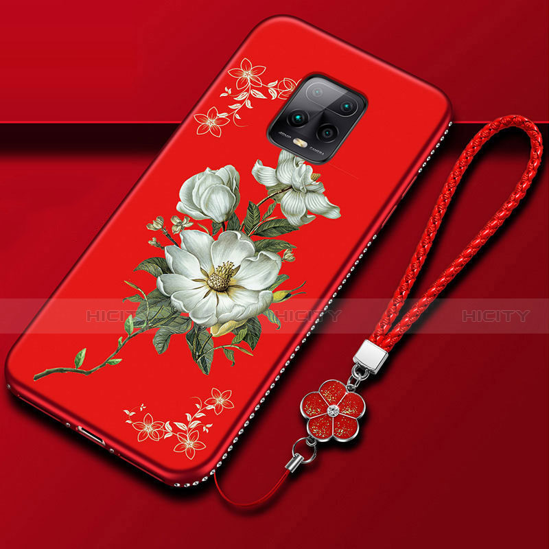 Custodia Silicone Gel Morbida Fiori Cover S01 per Xiaomi Redmi 10X Pro 5G