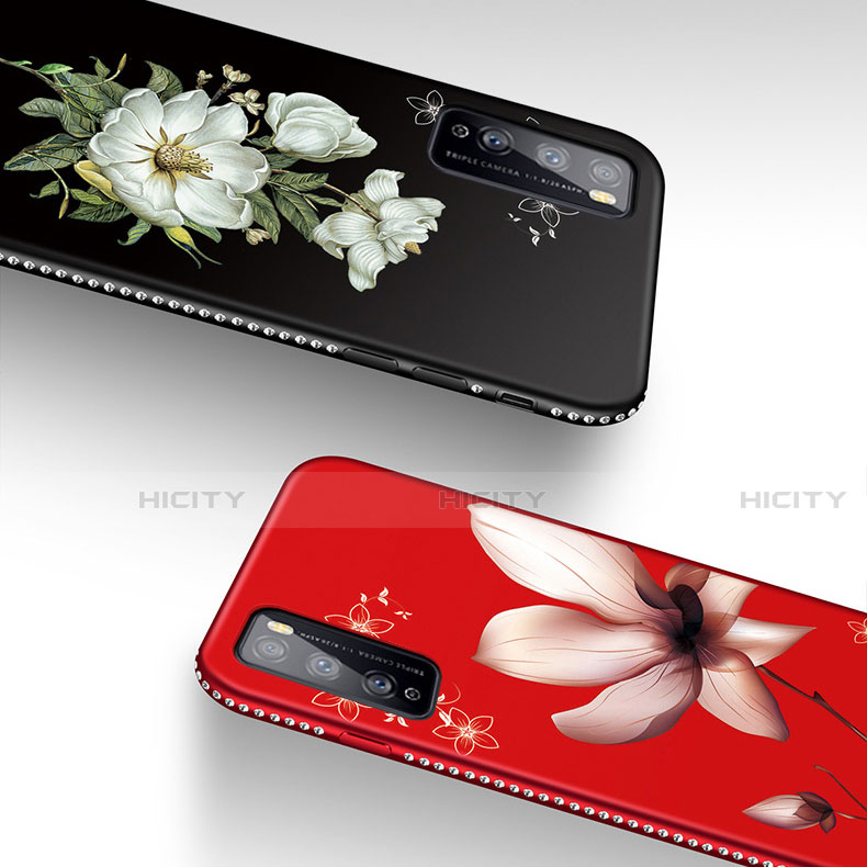 Custodia Silicone Gel Morbida Fiori Cover S02 per Huawei Enjoy 20 Pro 5G
