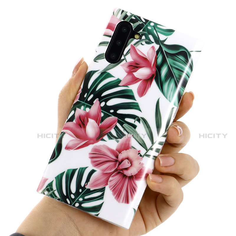 Custodia Silicone Gel Morbida Fiori Cover S02 per Samsung Galaxy Note 10