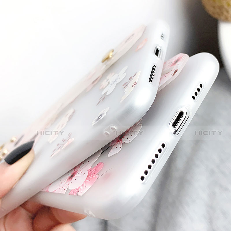 Custodia Silicone Gel Morbida Fiori Cover S03 per Apple iPhone Xs